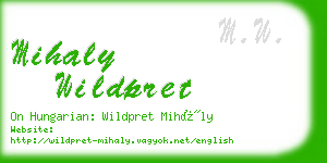 mihaly wildpret business card